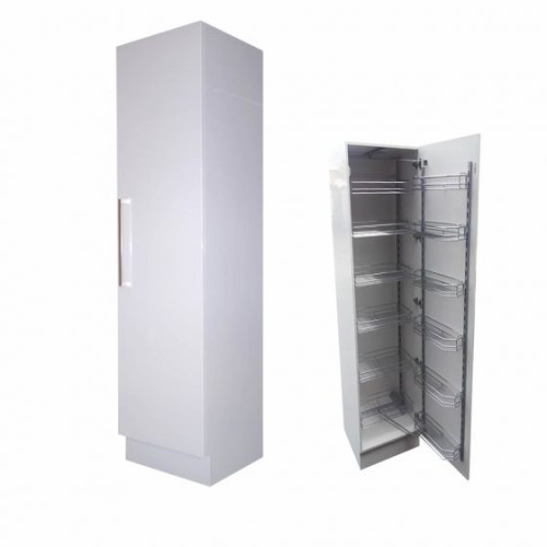 600 Right Pull Out Pantry Unit Gloss White