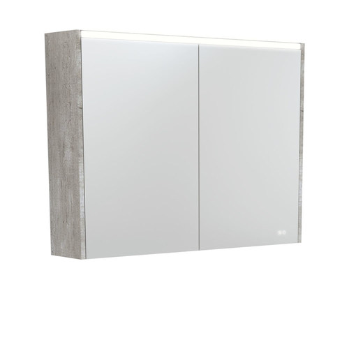 LED Mirror Cabinet with Side Panels Industrial 900mm
