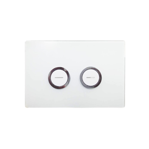 Pneumatic Flat White Flush Buttons for Econoflush In Wall Cistern