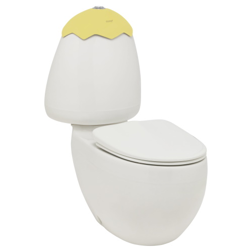 Egg Junior Lemon Yellow Close Coupled Toilet Suite